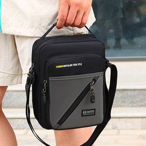 Sac messager homme tendance 7 pouces, color block, durable, pour usage quotidien, été 2025 - Product Image 3