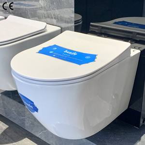 <span class=keywords><strong>WC</strong></span> mural en céramique blanc brillant, bon marché, CE, réservoir d'eau caché, cuvette de toilette, salle de bain, <span class=keywords><strong>WC</strong></span> <span class=keywords><strong>suspendu</strong></span> - Product Image 1