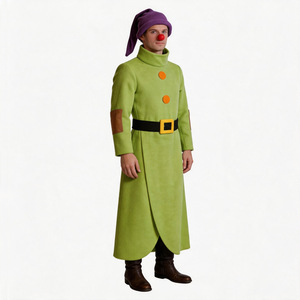 Costume de nain Disney Dopey, robe longue verte, tenue de cosplay unisexe pour adulte - Product Image 4