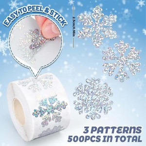 <b>Christmas</b> <b>Window</b> <b>Stickers</b> Snowflake Decor Gift Wrapping Supplies Static Cling Adhesive Holiday Decorations Wholesale - Product Image 4
