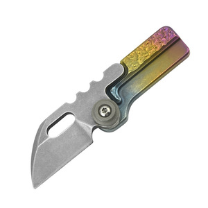 S35vn thép bột hợp kim TITAN tích hợp xử lý mini gấp dao cầm tay công cụ cắt ngoài trời dao - Product Image 4