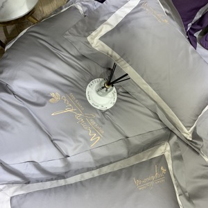 De Lujo gris reina fábrica cubierta establece 100% algodón colcha - Product Image 3