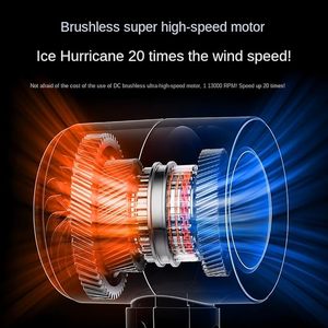 Mini <span class=keywords><strong>ventilateur</strong></span> portable à LED, haute vitesse, 100 vitesses, rechargeable par USB, turbo, en promotion - Product Image 4