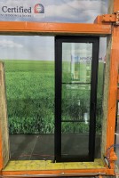Ventana de aluminio con marco delgado Energy Star, triple acristalamiento, abatible y giratoria con mosquitera.