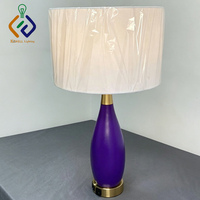 Lampes de table LED en forme de vase violettes Kawell pour hôtel, vente en gros, fourniture en vrac, lampe de chevet, lampe de bureau, OEM ODM