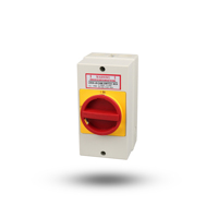 Interrupteur à came rotatif CanTak LW30-25 300011 marche-arrêt rouge jaune avec boîtier de protection thermoplastique scellé