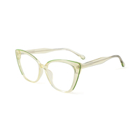 Monture de lunettes transparente œil de chat unisexe, durable, colorée, pour la lecture, lunettes optiques tendance en acétate