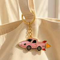 Porte-clés personnalisés en métal 3D, breloques de sac de dessin animé, porte-clés époxy à paillettes, porte-clés en émail dur pour voiture – Vente directe usine Chine