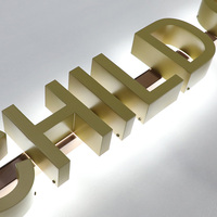 YIJIAO Maßgefertigte Metall-Leuchtbuchstaben mit Hintergrundbeleuchtung LED-Schild für Ladenfront, Schaufenster, Geschäftsbeschilderung