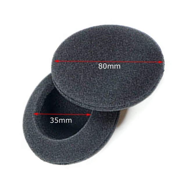 80mm 3.2" Foam Earpads Disposable Sponge Covers Office Headset Airline Headphone Replacement Foam Ear Cushions