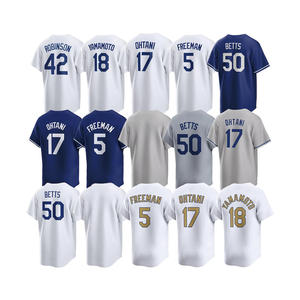 Erkekler 17 Shohei Ohtani 5 Freddie Freeman 22 Clayton Kershaw 50 Mookie Betts Beyzbol Forması Nakışlı Sınırlı Sayıda Oyuncu Büyük Beden - Product Image 1