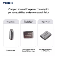 Relé de Estado Sólido Miniatura FCGK SDD-6HAII, Controlado por Microcontrolador, 10A 60VDC, Bajo Consumo de Energía, Larga Vida Útil