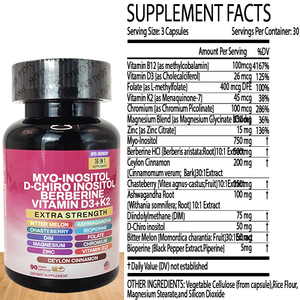 Suplemento de Mioinositol y Berberina, 90 Cápsulas para Adultos - Product Image 5