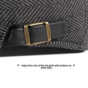 Boina de Lana para Hombre, Estilo Vaquero, Otoño Invierno, Clásica Británica Retro, Gorro Cálido para Hombres de Mediana Edad y Mayores - Product Image 5