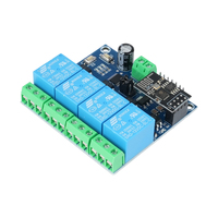 Modul Relai Wifi 12V 4 Saluran Esp8266 Esp-01 Papan Sakelar Relai Nirkabel Kontrol Jarak Jauh Aplikasi Ponsel untuk Rumah Pintar IoT 12V