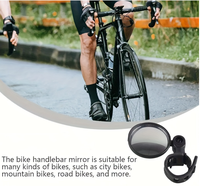 Rétroviseurs universels pour vélo, lot de 2, lentille convexe grand angle, poignée en silicone, adaptés aux vélos de montagne