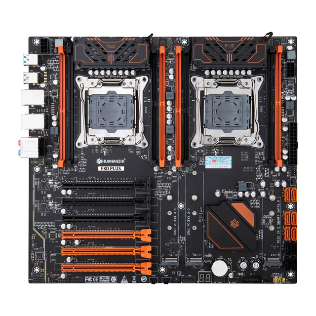 HUANANZHI X99 F8D PLUS LGA 2011-3 XEON X99 Motherboard Support Intel Dual CPU E5 2640 2666 2670 2696 V3 V4 DDR4 RECC NVME RU