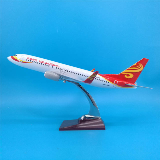 40cm China Hainan Airlines Boeing B737 1/100 Diecast Resin Airplane Model Aviation Ornament With Display Base