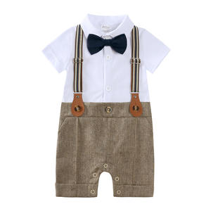 <span class=keywords><strong>Costume</strong></span> de baptême transfrontalier d'un an pour bébé garçons été nouvelle combinaison une pièce pour homme livraison directe vêtements pour enfants - Product Image 2
