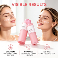 Crème Visage Rose à la Niacinamide Hydratante Apaisante Soin Quotidien Texture Soyeuse Non Grasse Marque Privée