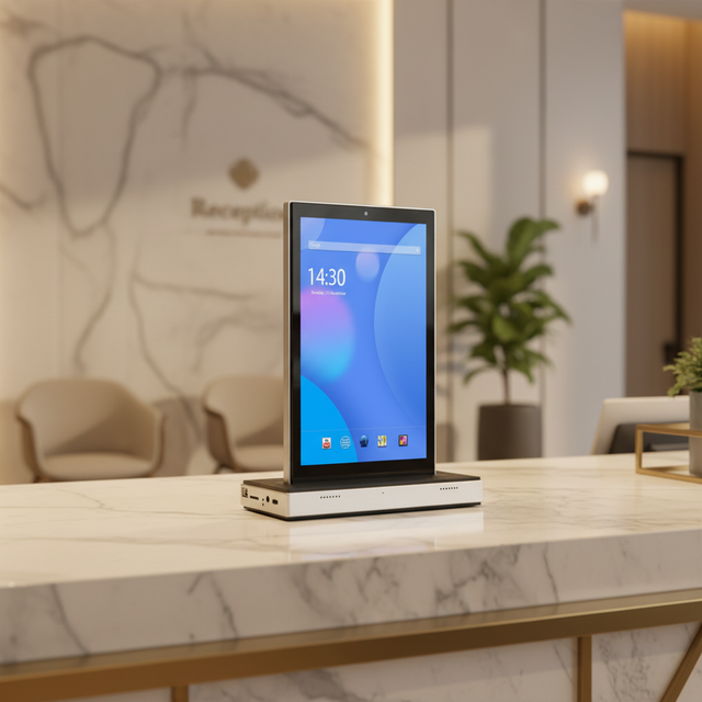 OEM/ODM 10.1 Inch L Shape Android POS Tablet Dual Screen Touch Terminal for Hotel Check-in FCC CE Certified