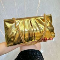 Nouveau Sac de Soirée pour Femme, Sac à Main de Luxe Tendance, Sac Plissé avec Chaîne, Sac Bandoulière Sous le Bras