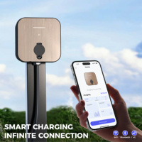Station de recharge pour véhicules électriques AC Smart APP 22KW Type 2 Câble de recharge Station de recharge murale pour véhicules électriques pour voitures électriques