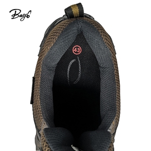 Chaussettes imperméables à bout en fibre de verre Chaussures de sécurité <span class=keywords><strong>pour</strong></span> le sport marron supérieur en maille d'air en microfibre Saffiano - Product Image 6