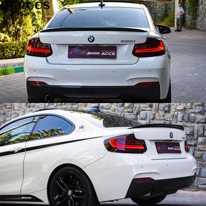 For 2 Series F22 Coupe/F23 Convertible/M2 F87 P Style Carbon Fiber Rear Bumper Spoiler Trunk Wing 2014-2020 Polished - Product Image 6
