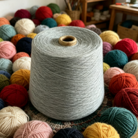 Multi-size Grey 21S 100% Polyester High Tenacity Raw Spun Dyed Yarn for Sewing with Ample Stock