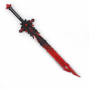 Pedang dan Perisai Mainan Busa PU Desain Pedang Gelap Hitam Merah Halloween Eilite Black, Cocok untuk Properti Cosplay - Product Image 3