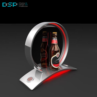 DSP Vietnam usine Minimaliste De Haute Qualité Élégant Armoire À Vin Comptoir Acrylique Présentoir À Vin Bouteille Légère Glorifier