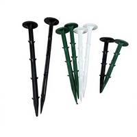 Piquets de sol en plastique PP barbelés pour l'agriculture, clous de jardinage, piquets de barrière anti-mauvaises herbes pour tapis anti-mauvaises herbes agricoles