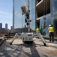 Mini-grue araignée sur chenilles de 12 tonnes pour flotte de location et travaux de manutention de marchandises sur chantier