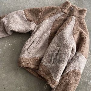 Vestes à capuche zippées en polaire Sherpa pour l'hiver, coupes et conceptions personnalisées, unisexe, coupe oversize, fabricant de vêtements en polaire Sherpa sur mesure - Product Image 3