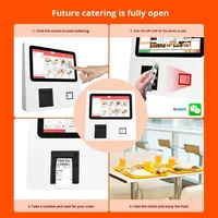 Caisse enregistreuse intelligente murale pour restaurants Magasins de thé au lait Boutiques de desserts Machine de paiement de commande en libre-service Fonction SDK