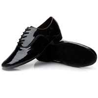PU hommes chaussures de danse latine hommes salle de bal semelle en daim chaussures de danse moderne Tango Jazz noir Salsa professeur pratique chaussures 2.5cm talon
