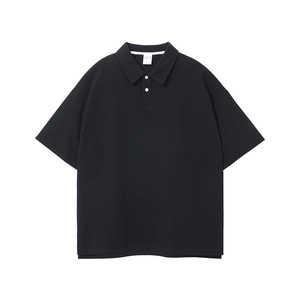 Polos de golf à la mode pour hommes Logo personnalisé Streetwear T-shirt en tricot gaufré à manches courtes - Product Image 1