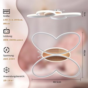 Luz de techo LED acrílica contemporánea moderna para sala de estar y dormitorio Control remoto Nuevas luces para el hogar - Product Image 5