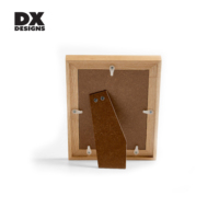 Bingkai Foto Kayu Nordik Ukuran Khusus 4x6 5x7 Inci DX Designs, Bingkai Gambar Kayu Tekstur Rotan Anyaman untuk Dekorasi Rumah di Meja