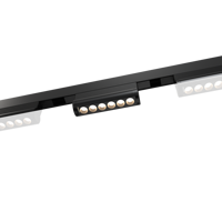 Vente directe d'usine tête mobile de rail Ultra mince DC 24v 48V 3cct dali dimmable led piste magnétique pour l'éclairage de galerie de centre commercial d'hôtel