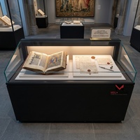 Vitrina de Museo con Tapa Inclinada Personalizada, Vitrina de Biblioteca para Libros Raros, Manuscritos, Documentos, Gabinete de Exhibición con Protección UV, Tienda de Antigüedades