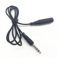 Câble d'extension audio pour microphone stéréo TRS 6,35 mm mâle vers femelle