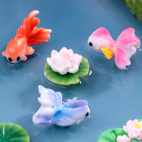 Figurines de poissons en résine simulée, miniatures pour aquarium, décorations de paysage, mini-poissons rouges, ornements animaux, accessoires de bricolage
