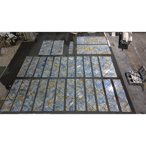 <span class=keywords><strong>Carrelage</strong></span> mural en marbre <span class=keywords><strong>bleu</strong></span> naturel de conception moderne, grande dalle de marbre polie pour la décoration de villa Solution de conception graphique - Product Image 3