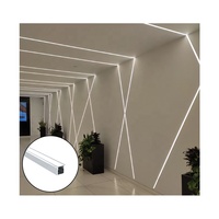 Profilé LED encastré sans cadre en aluminium pour cloison sèche de 12,5 mm, éclairage linéaire encastré au plafond ou au mur