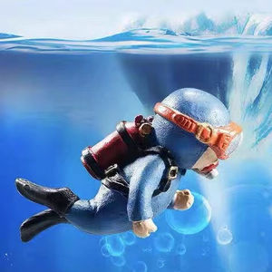 Décor d'<span class=keywords><strong>aquarium</strong></span> chasseur trésor, figurine d'<span class=keywords><strong>action</strong></span>, plongée à poissons, ornement de réservoir, Design réaliste, paysage, grotte, décor de bassin - Product Image 4