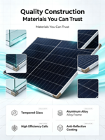 Module Solaire 550W 580W 600W TOPCon Bifacial Type N Double Verre CE TUV IEC pour Toiture Commerciale Entrepôt