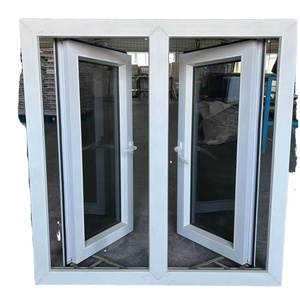 Fenêtre à battant en <span class=keywords><strong>PVC</strong></span> <span class=keywords><strong>sur</strong></span> <span class=keywords><strong>mesure</strong></span>, double vitrage trempé, insonorisée, multi-chambres, pour maison résidentielle - Product Image 1