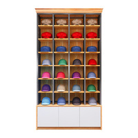 Présentoir de sport en bois écologique moderne étagère à chaussures murale et au sol chapeau chaussettes vitrine pour magasin de vêtements